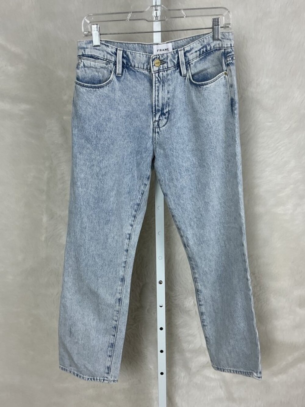 Frame Le High Straight Crop Jeans Whisper Wash 26